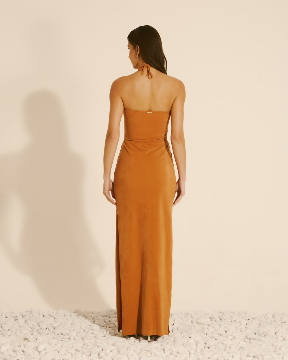 Vestido Paola - conhaque